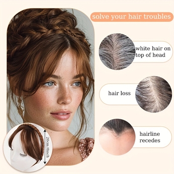 Перука с кичури за лице и странични кичури – интегриран клип за коса; материал: коприна с висока температура; технология: механизъм; не може да се боядисва; марка Chu Chu