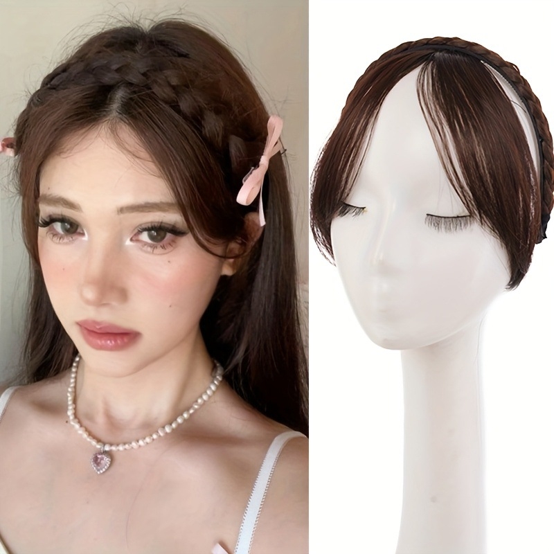 Перука с кичури за лице и странични кичури – интегриран клип за коса; материал: коприна с висока температура; технология: механизъм; не може да се боядисва; марка Chu Chu