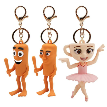 Kljucni privjesak PVC Cartoon Brainrot Životinje – ukras za torbu