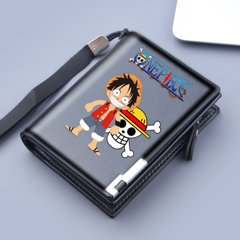 Férfi PU anyagú cipzáros pénztárca, tri-fold, nagy kapacitás, tavasz 2024