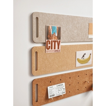 Filc falitábla akasztókkal és parafa táblával — 2 rész, geometriai mintázat, 3D dekoratív falikép