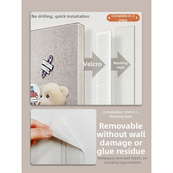 Filc falitábla akasztókkal és parafa táblával — 2 rész, geometriai mintázat, 3D dekoratív falikép