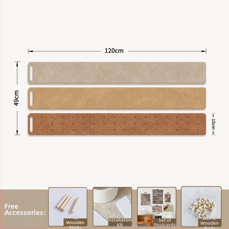 Filc falitábla akasztókkal és parafa táblával — 2 rész, geometriai mintázat, 3D dekoratív falikép