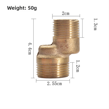 Sprchový kohút z nerezovej ocele so zmeniteľným priemerom a ohnutým uhlovým adaptérom pre kúpeľňu
