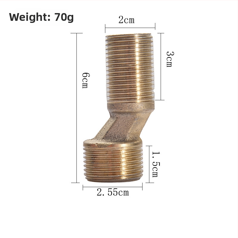 Sprchový kohút z nerezovej ocele so zmeniteľným priemerom a ohnutým uhlovým adaptérom pre kúpeľňu