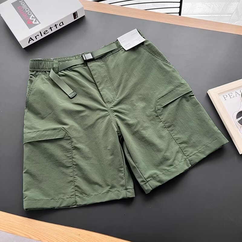 Νάιλον casual workwear σορτς, Κορεάτικου στυλ, ίσια γραμμή, Five-Length, 90% πολυεστέρας