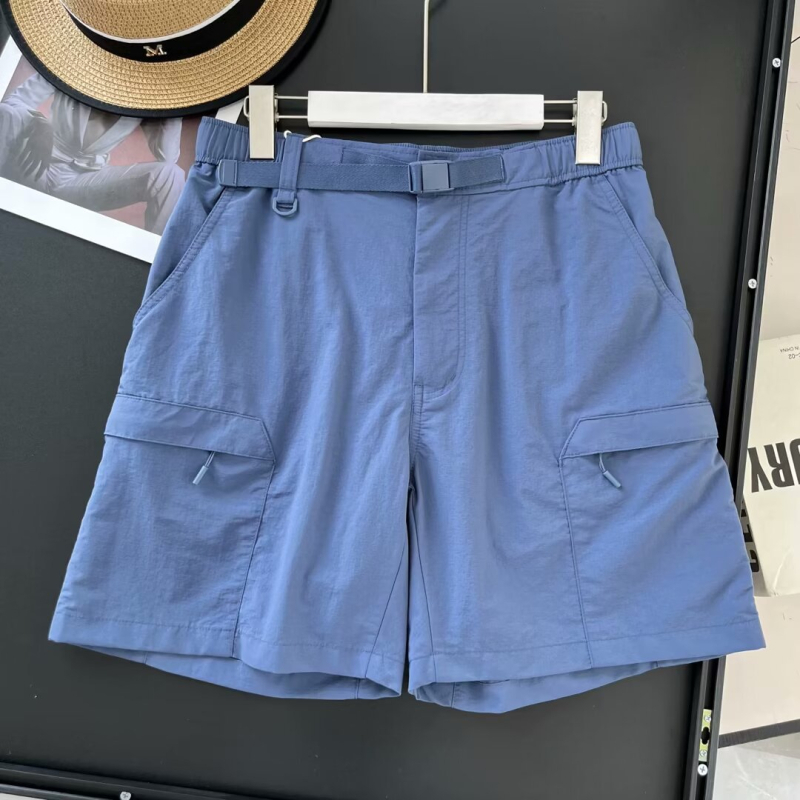 Νάιλον casual workwear σορτς, Κορεάτικου στυλ, ίσια γραμμή, Five-Length, 90% πολυεστέρας