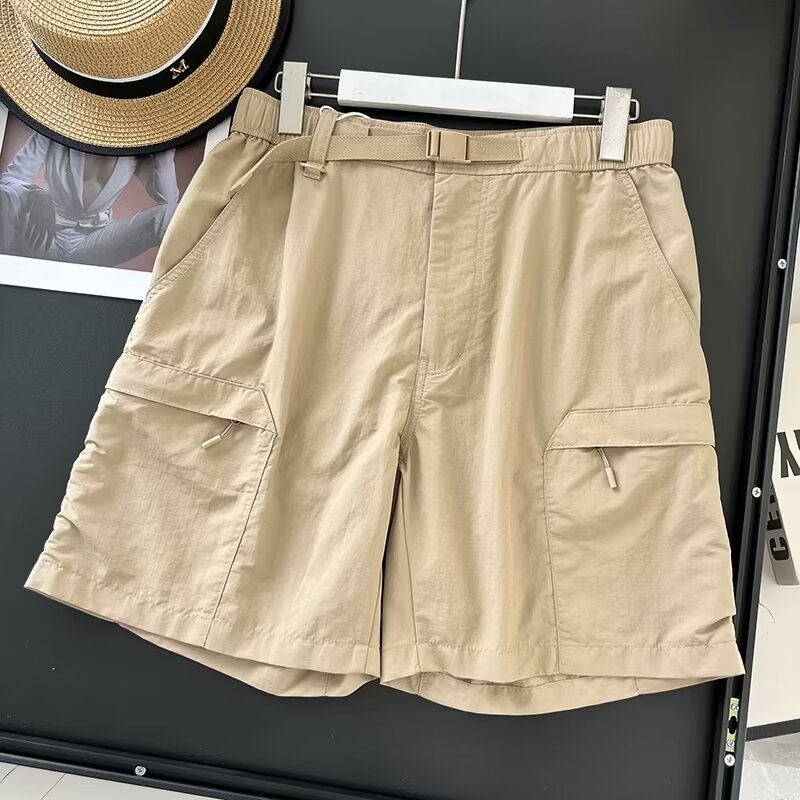 Νάιλον casual workwear σορτς, Κορεάτικου στυλ, ίσια γραμμή, Five-Length, 90% πολυεστέρας