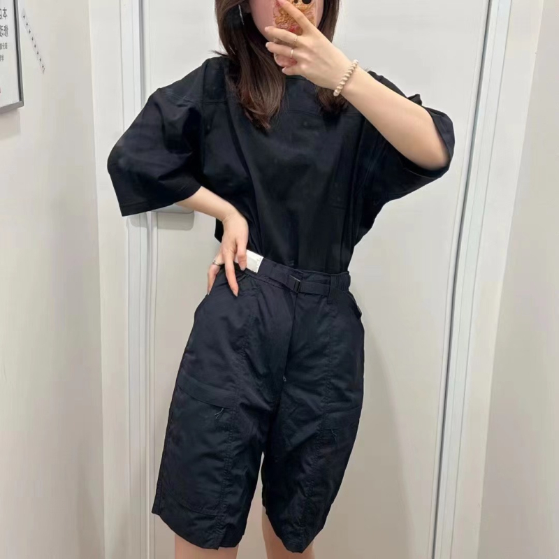 Νάιλον casual workwear σορτς, Κορεάτικου στυλ, ίσια γραμμή, Five-Length, 90% πολυεστέρας