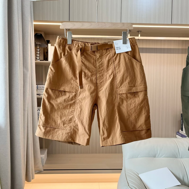 Νάιλον casual workwear σορτς, Κορεάτικου στυλ, ίσια γραμμή, Five-Length, 90% πολυεστέρας