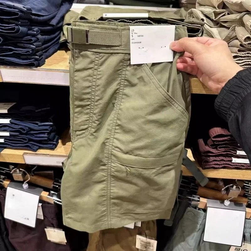 Νάιλον casual workwear σορτς, Κορεάτικου στυλ, ίσια γραμμή, Five-Length, 90% πολυεστέρας