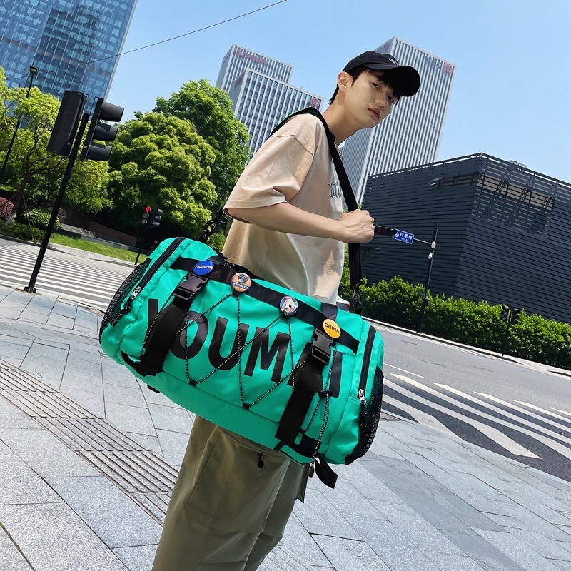 Športový fitness batoh so suchy–mokrým oddelením, priedušný nylon, unisex, cestovná taška