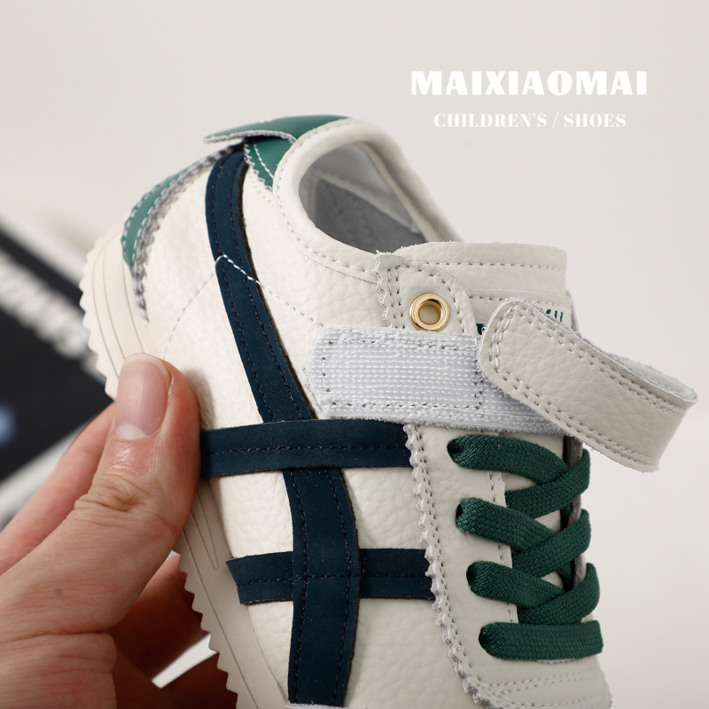 Uniszex vékony talpú sportcipő Velcro zárással, felső része szuper rostos bőr, gumitalp, lélegző és csúszásmentes, tavasz 2025