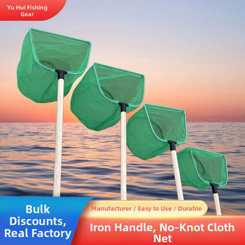 Vasból készült akváriumi háló tömörfa nyéllel