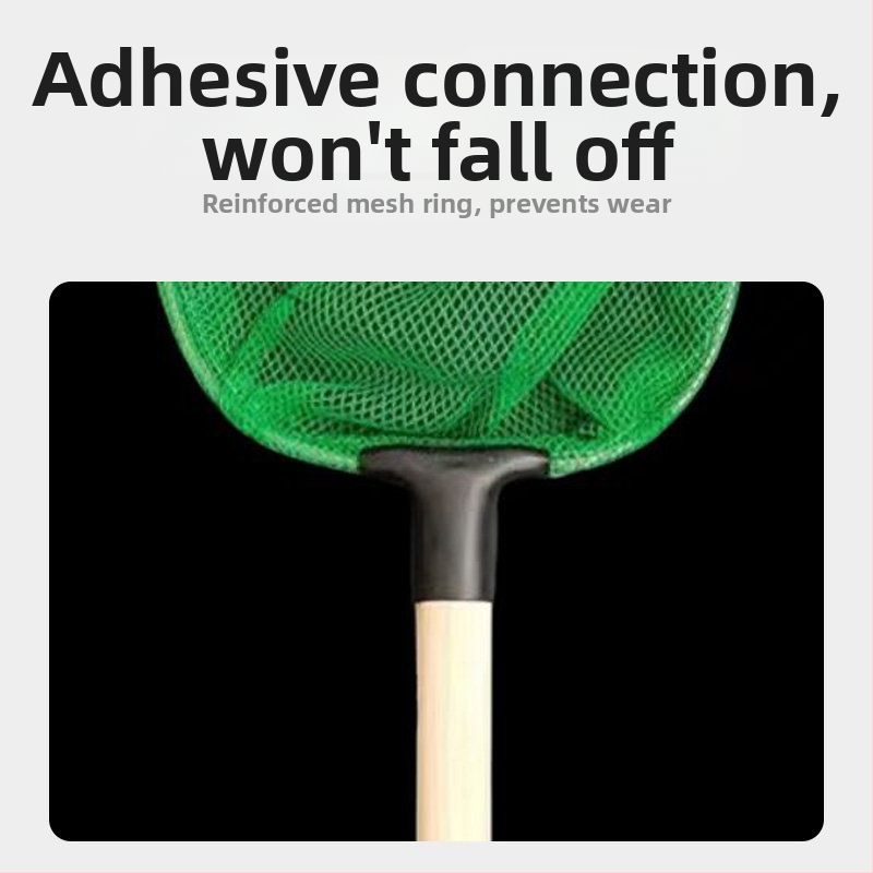 Železná sieť do akvária s pevným dreveným držadlom