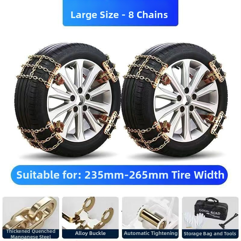 Vasból készült autóhóláncok, testreszabható, 5 kg, autókhoz, SUV-hoz és terepjárókhoz
