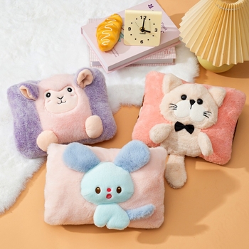 Recipient de apă fierbinte reîncărcabil cu design pluș caricatural (seria W) – 220V, 500W, încălzire prin încărcare, controlul temperaturii 65°C