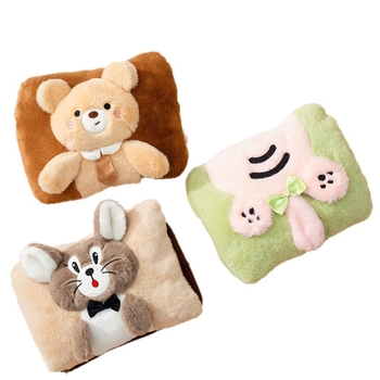 Recipient de apă fierbinte reîncărcabil cu design pluș caricatural (seria W) – 220V, 500W, încălzire prin încărcare, controlul temperaturii 65°C