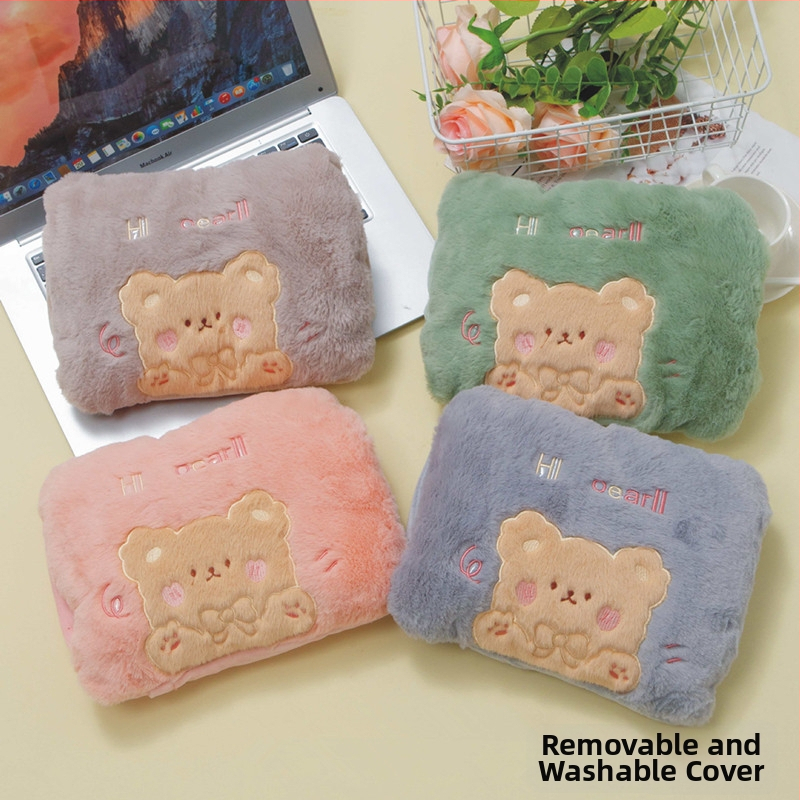 Recipient de apă fierbinte reîncărcabil cu design pluș caricatural (seria W) – 220V, 500W, încălzire prin încărcare, controlul temperaturii 65°C