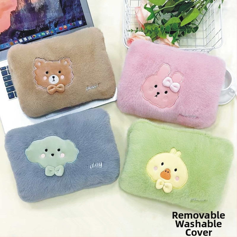 Recipient de apă fierbinte reîncărcabil cu design pluș caricatural (seria W) – 220V, 500W, încălzire prin încărcare, controlul temperaturii 65°C