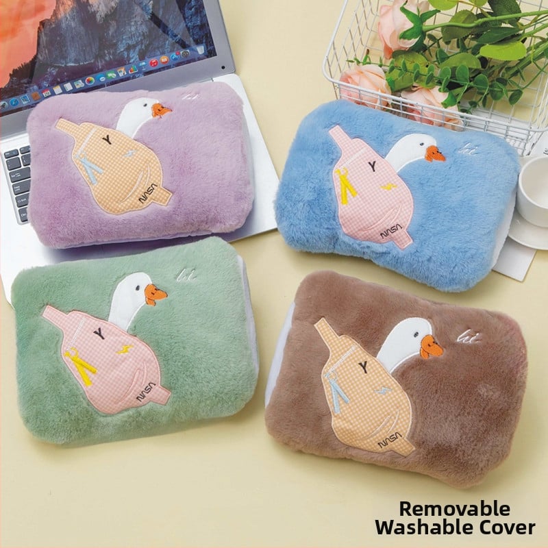 Recipient de apă fierbinte reîncărcabil cu design pluș caricatural (seria W) – 220V, 500W, încălzire prin încărcare, controlul temperaturii 65°C