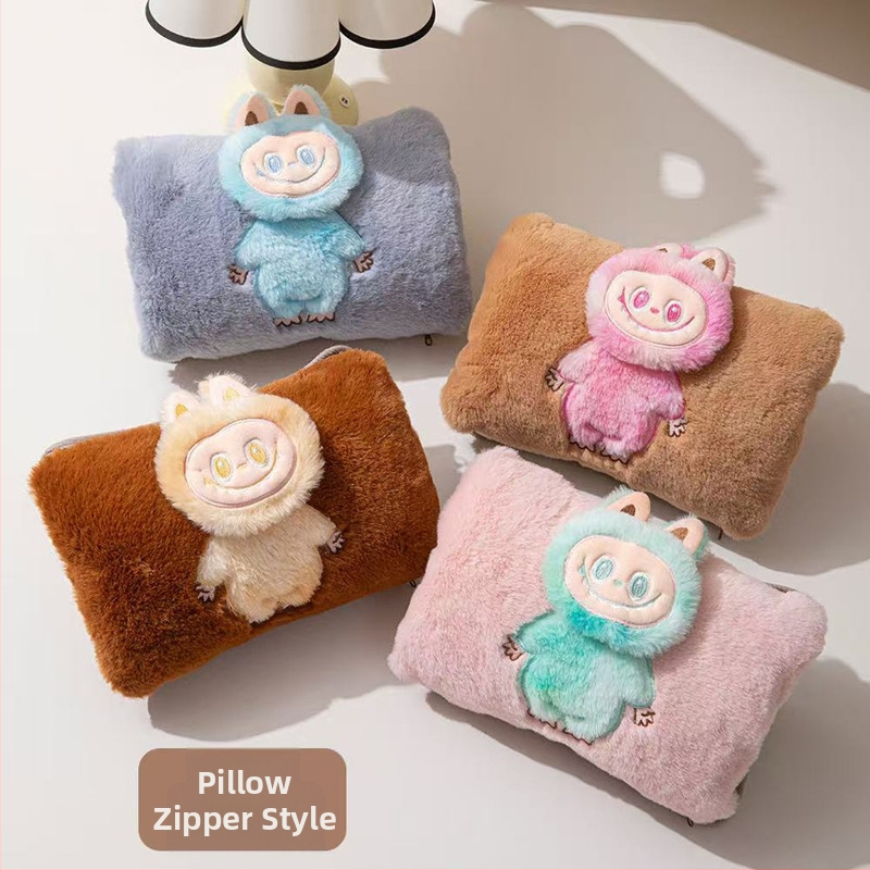 Recipient de apă fierbinte reîncărcabil cu design pluș caricatural (seria W) – 220V, 500W, încălzire prin încărcare, controlul temperaturii 65°C