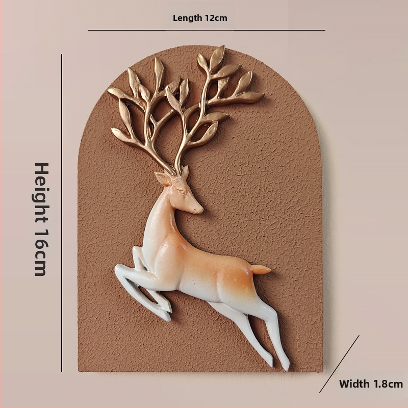 3D dekoratív falmatrica – 1 darab, gyanta + fa panel, növények és virágok motívum, modern minimalist stílus, háromdimenziós kialakítás