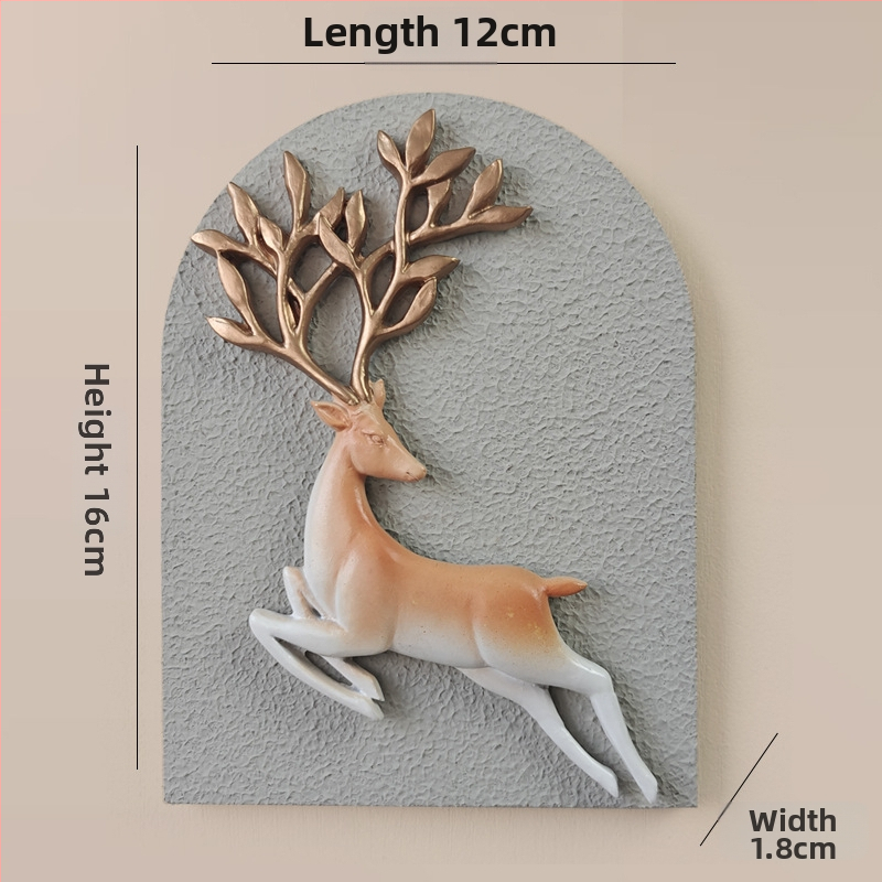 3D dekoratív falmatrica – 1 darab, gyanta + fa panel, növények és virágok motívum, modern minimalist stílus, háromdimenziós kialakítás