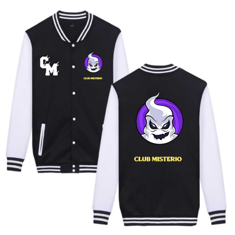 Felnőtt anime mintás sportos pulóver baseball-stílusban – szabad szabás, állógallér, egy sor gombos zárás, velúr bélés, fő anyag poliészter 65%