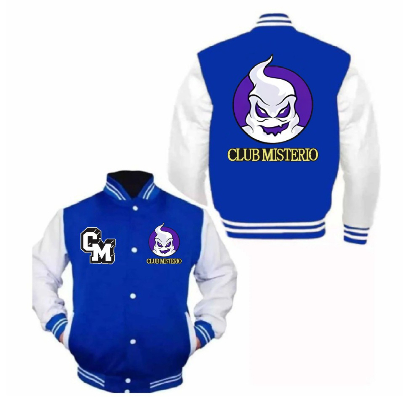 Felnőtt anime mintás sportos pulóver baseball-stílusban – szabad szabás, állógallér, egy sor gombos zárás, velúr bélés, fő anyag poliészter 65%