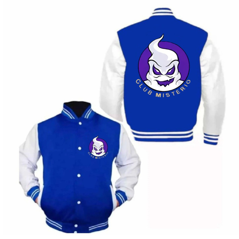 Felnőtt anime mintás sportos pulóver baseball-stílusban – szabad szabás, állógallér, egy sor gombos zárás, velúr bélés, fő anyag poliészter 65%