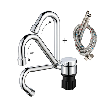 Skľopajúca kuchynská batéria s keramickým diskovým ventílom, meďové telo, nástenná zvislá montáž, 0–90°C, 0.6–1.0 MPa