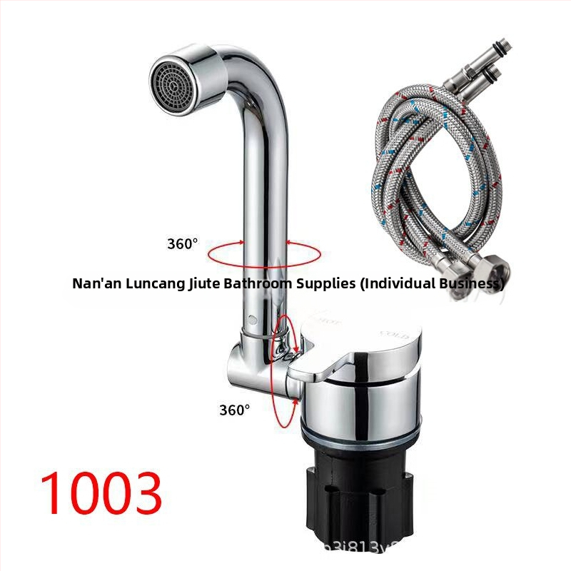 Skľopajúca kuchynská batéria s keramickým diskovým ventílom, meďové telo, nástenná zvislá montáž, 0–90°C, 0.6–1.0 MPa
