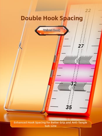 Little Fengxian Cârlig Dublu cu Linie Subțire pentru Pescuit în Râu, 20 Perechi în Cutie