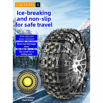 Csúszásgátló hólánc autókhoz és kis SUV-khoz, univerzális, gumiból készült, modell P180-2, cikkszám Ru126