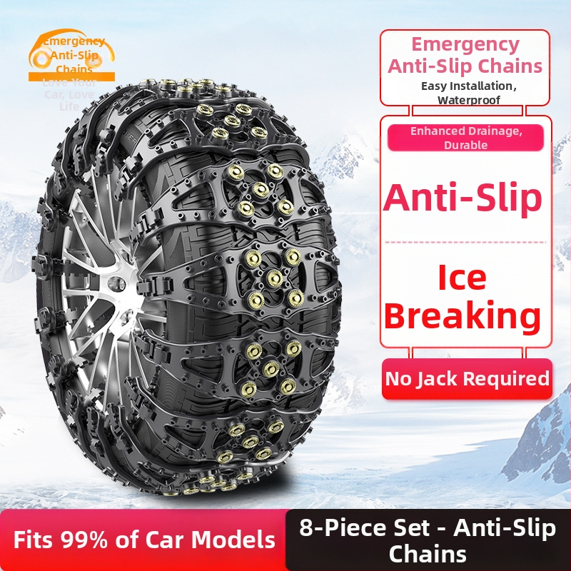 Csúszásgátló hólánc autókhoz és kis SUV-khoz, univerzális, gumiból készült, modell P180-2, cikkszám Ru126