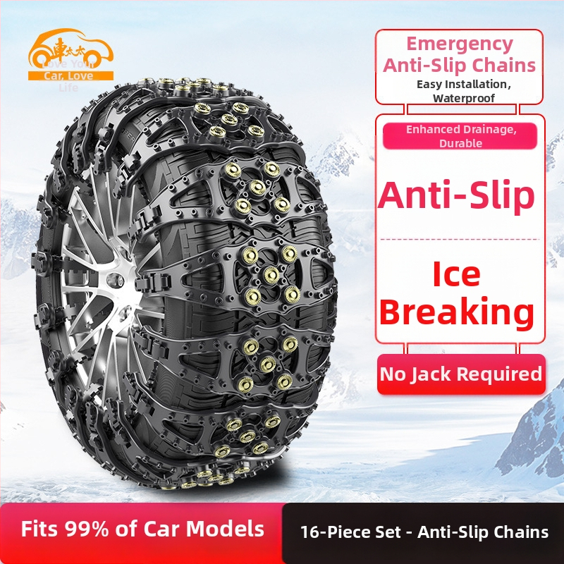 Csúszásgátló hólánc autókhoz és kis SUV-khoz, univerzális, gumiból készült, modell P180-2, cikkszám Ru126