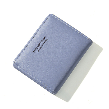 Portofel pentru monede cu fermoar, material PU, stil urban, model monocrom, căptușeală poliester-cotton