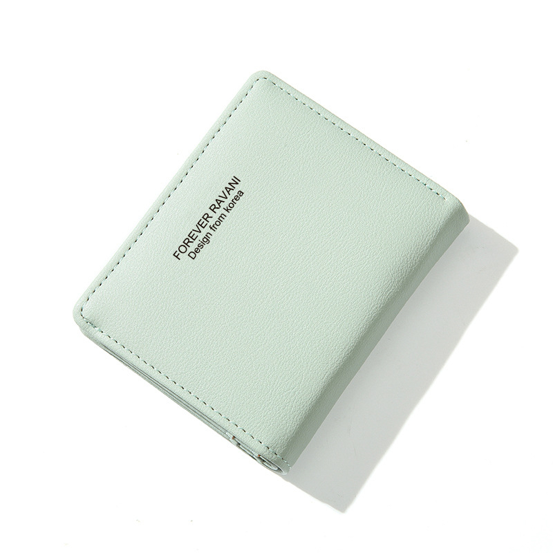 Portofel pentru monede cu fermoar, material PU, stil urban, model monocrom, căptușeală poliester-cotton