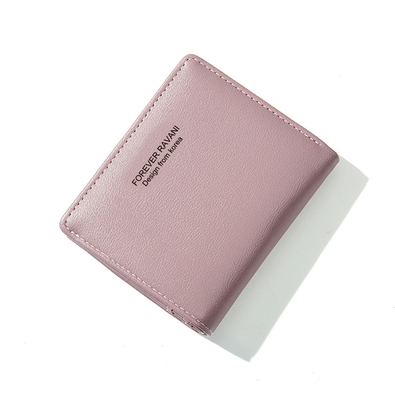 Portofel pentru monede cu fermoar, material PU, stil urban, model monocrom, căptușeală poliester-cotton