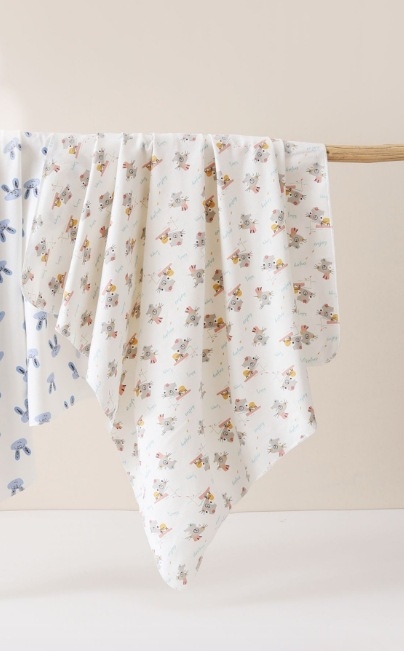 2 komada swaddle za novorođenčad – pamuk 95%+, uzorak životinja/cartoon, Klasa A, za sve sezone, mekano