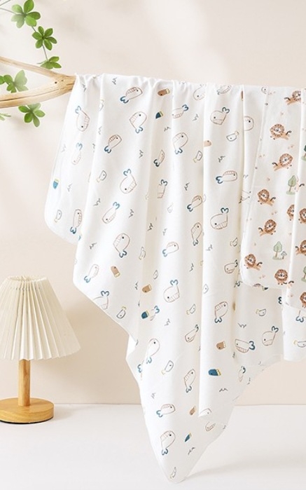 2 komada swaddle za novorođenčad – pamuk 95%+, uzorak životinja/cartoon, Klasa A, za sve sezone, mekano