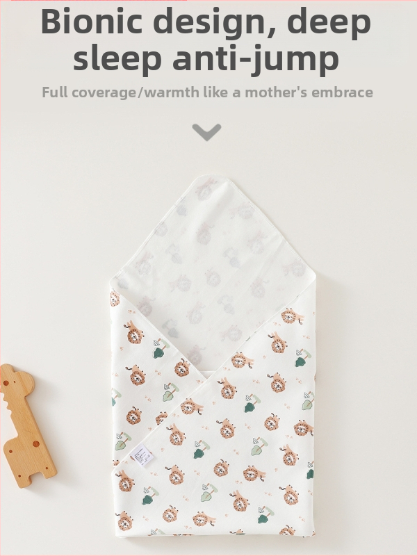 2 komada swaddle za novorođenčad – pamuk 95%+, uzorak životinja/cartoon, Klasa A, za sve sezone, mekano