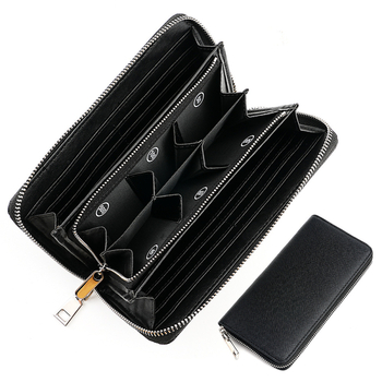 Γυναικείο μακρύ πορτοφόλι με διαμερίσματα, PU εξωτερικό υλικό, πολυεστερική επένδυση, μονόχρωμο σχέδιο, ιαπωνικό στυλ, χειμερινή συλλογή 2025