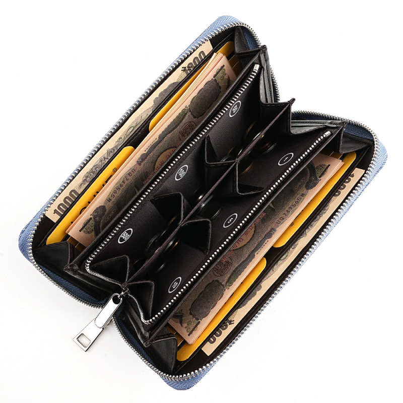 Γυναικείο μακρύ πορτοφόλι με διαμερίσματα, PU εξωτερικό υλικό, πολυεστερική επένδυση, μονόχρωμο σχέδιο, ιαπωνικό στυλ, χειμερινή συλλογή 2025