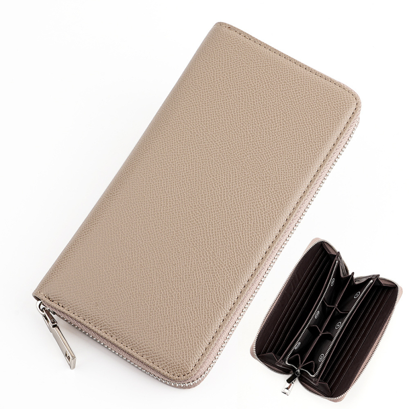 Γυναικείο μακρύ πορτοφόλι με διαμερίσματα, PU εξωτερικό υλικό, πολυεστερική επένδυση, μονόχρωμο σχέδιο, ιαπωνικό στυλ, χειμερινή συλλογή 2025