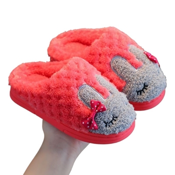 Gyermekek pamut belső használatra készült papucs, puha TPR talp, pamut felsőrész, mesefigurás mintázat, 1–3 éveseknek