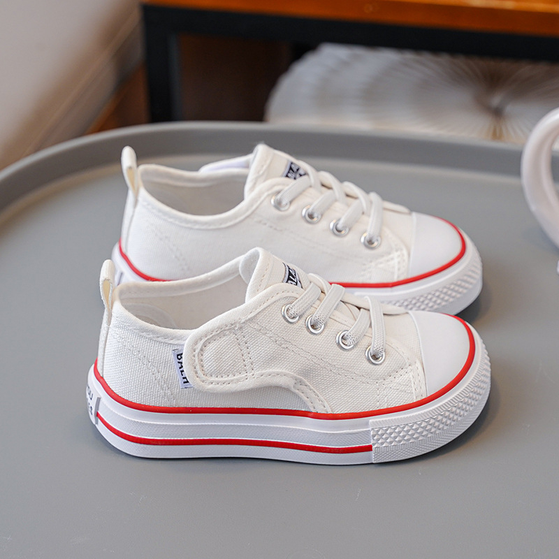 Παιδικά καμβά παπούτσια υψηλού ύψους με Velcro, Κορεατικό στυλ, διαπνέοντα, αντιολισθητική σόλα