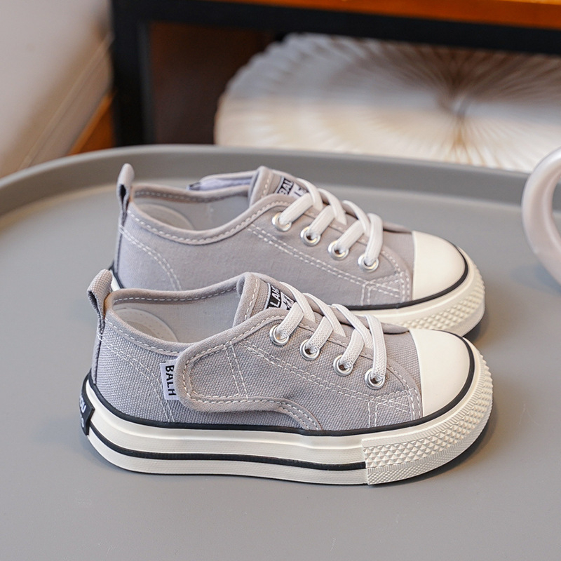 Παιδικά καμβά παπούτσια υψηλού ύψους με Velcro, Κορεατικό στυλ, διαπνέοντα, αντιολισθητική σόλα