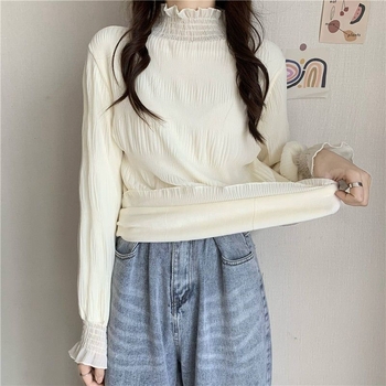 Top s čipkou, vyšívaný, s polovičným rolákom, krátke rukávy s padajúcimi ramenami, zmes polyesteru